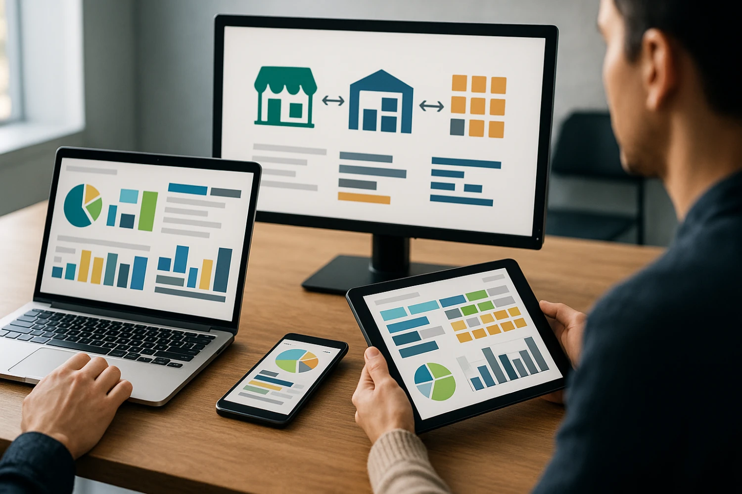 Stock synchronization between e-shop ERP warehouse and marketplaces