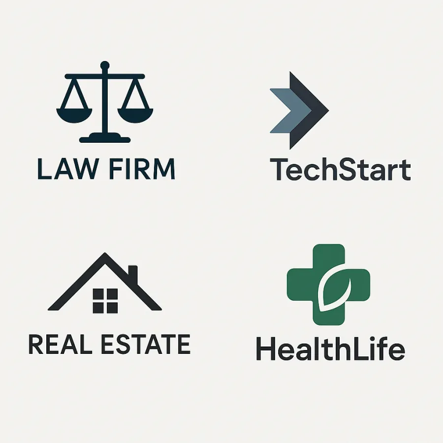 Logo design tailored for different industries