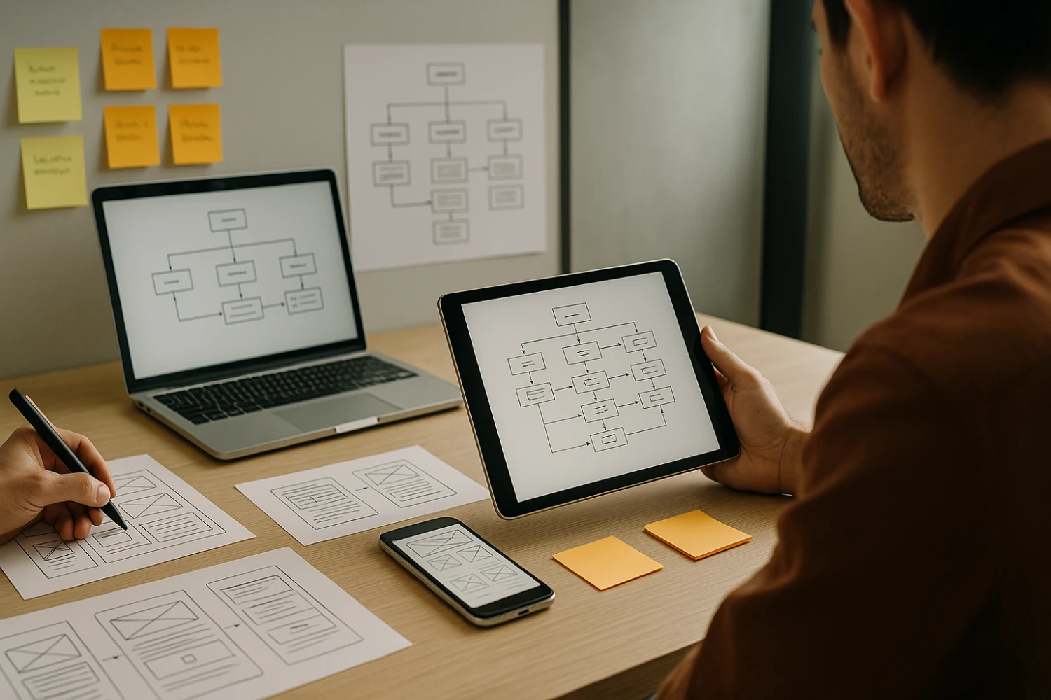 UX flows and information architecture diagrams