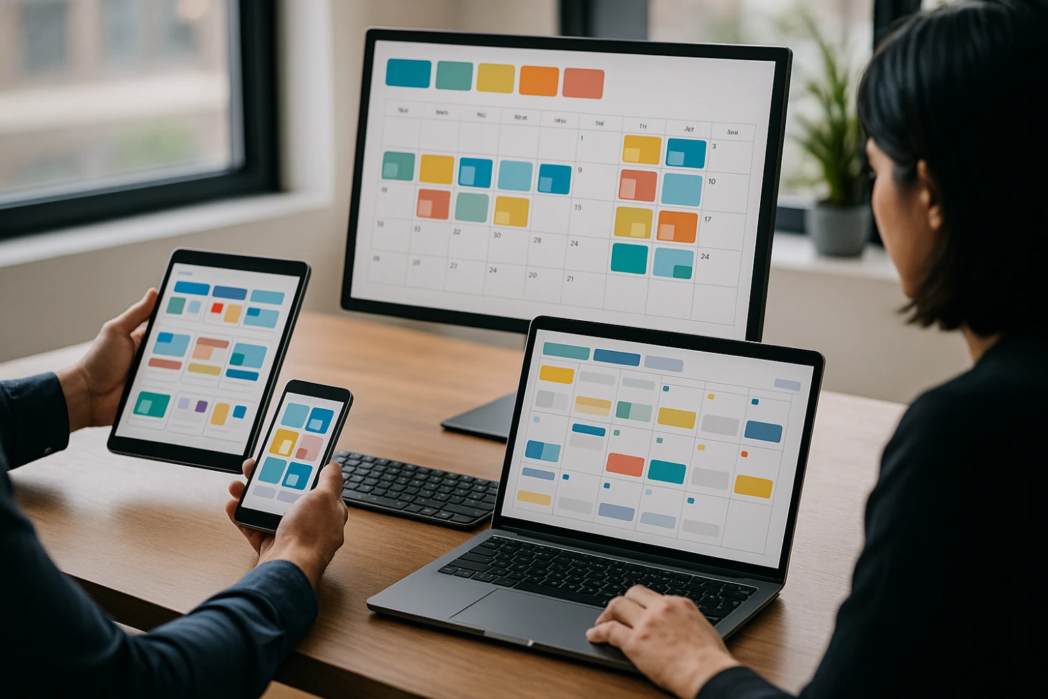 Social media content calendar and planning board