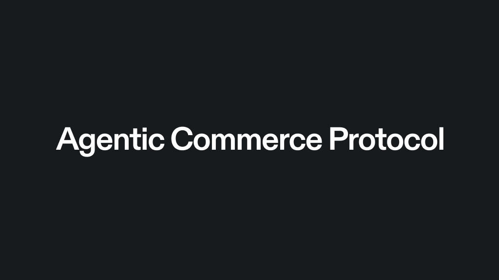 Developing an open standard for agentic commerce